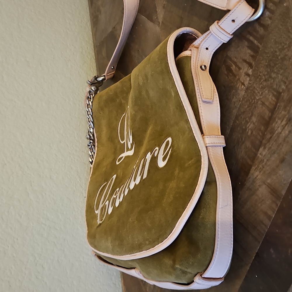 Juicy Couture Olive and Pink Crossbody Bag Messenger Bag - Picture 14 of 16